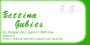 bettina gubics business card